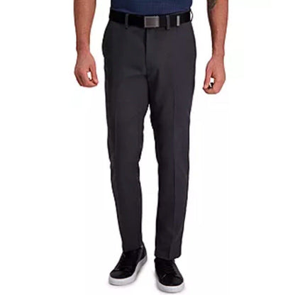 Haggar Men’s Performance Flex Slim Fit Flat-Front Pants-Dark Grey- 29Wx30L