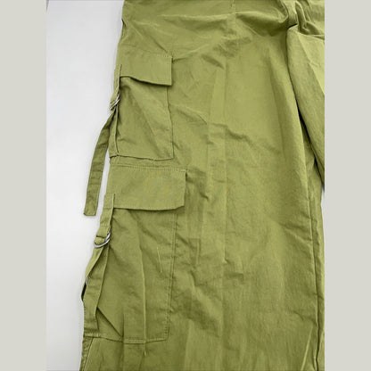 $40 Tinseltown Juniors D-Ring Parachute Pants - Moss Stone Lime - Medium -NWT