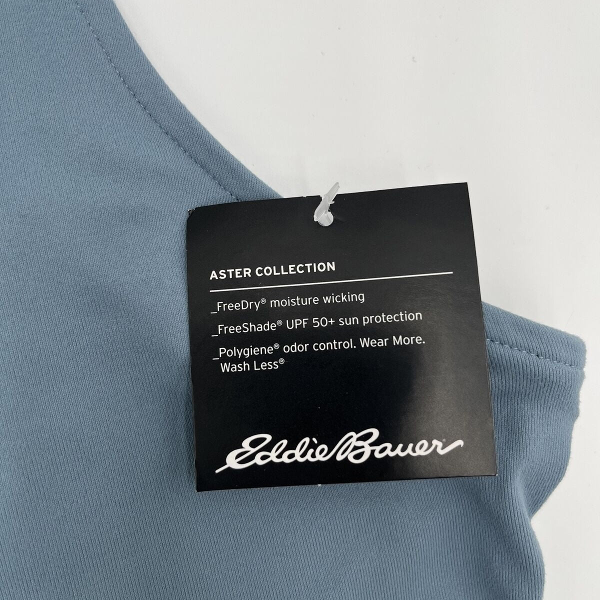 Eddie Bauer Aster Sleeveless Empire-Waist Dress Moisture Wicking-Blue-Small- NWT