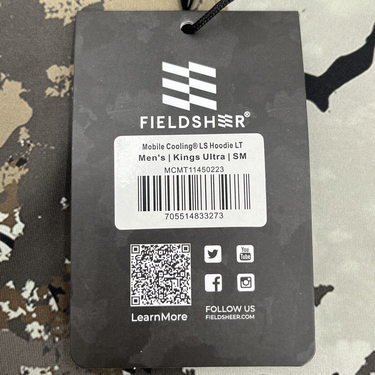 Fieldsheer Performance Men’s Mobile Cooling Long Sleeve Hoody-Kings Camo-Small
