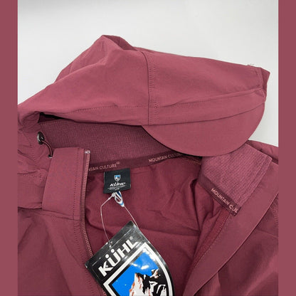 $149 Kuhl Women’s Transcendr Hoody Full Zip Jacket - Barberry Maroon-XSmall-New
