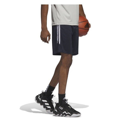 Adidas Men’s Legend 3 Stripes 9” Basketball Shorts IC2455-Blue / White-Small-New