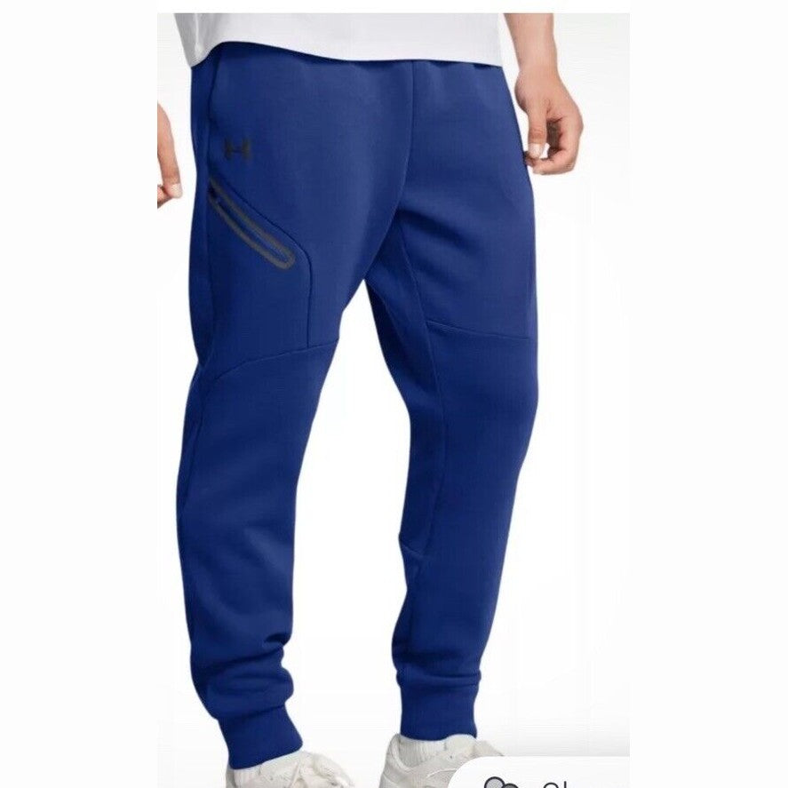 $100 Under Armour Men’s UA Unstoppable Fleece Joggers 1379808-432- Blue-Medium