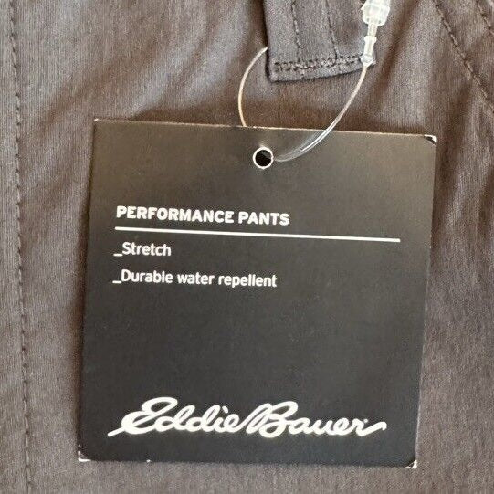 Eddie Bauer Men’s Straight Fit Performance Pants- Dark Smoke - 30Wx30L