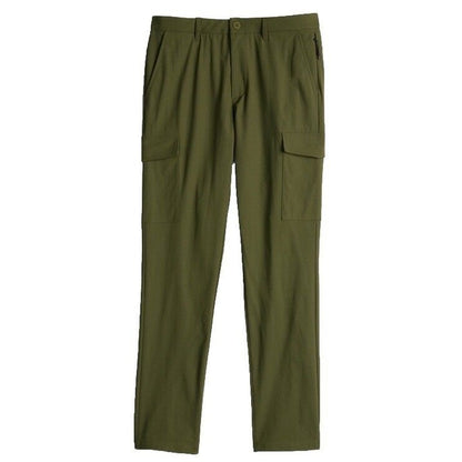 FLX Men’s Premium Slim Cargo Pants- Olive Green- 32Wx30L - New Tags