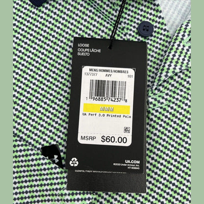 $60 Under Armour Men’s Matchplay Polo Golf Shirt 1377377- Green -Medium- New Tag