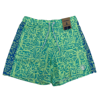 $70 Chubbies The Shakedowns 5.5" Inseam Swim Trunks-Green Blue -Large -New Tag
