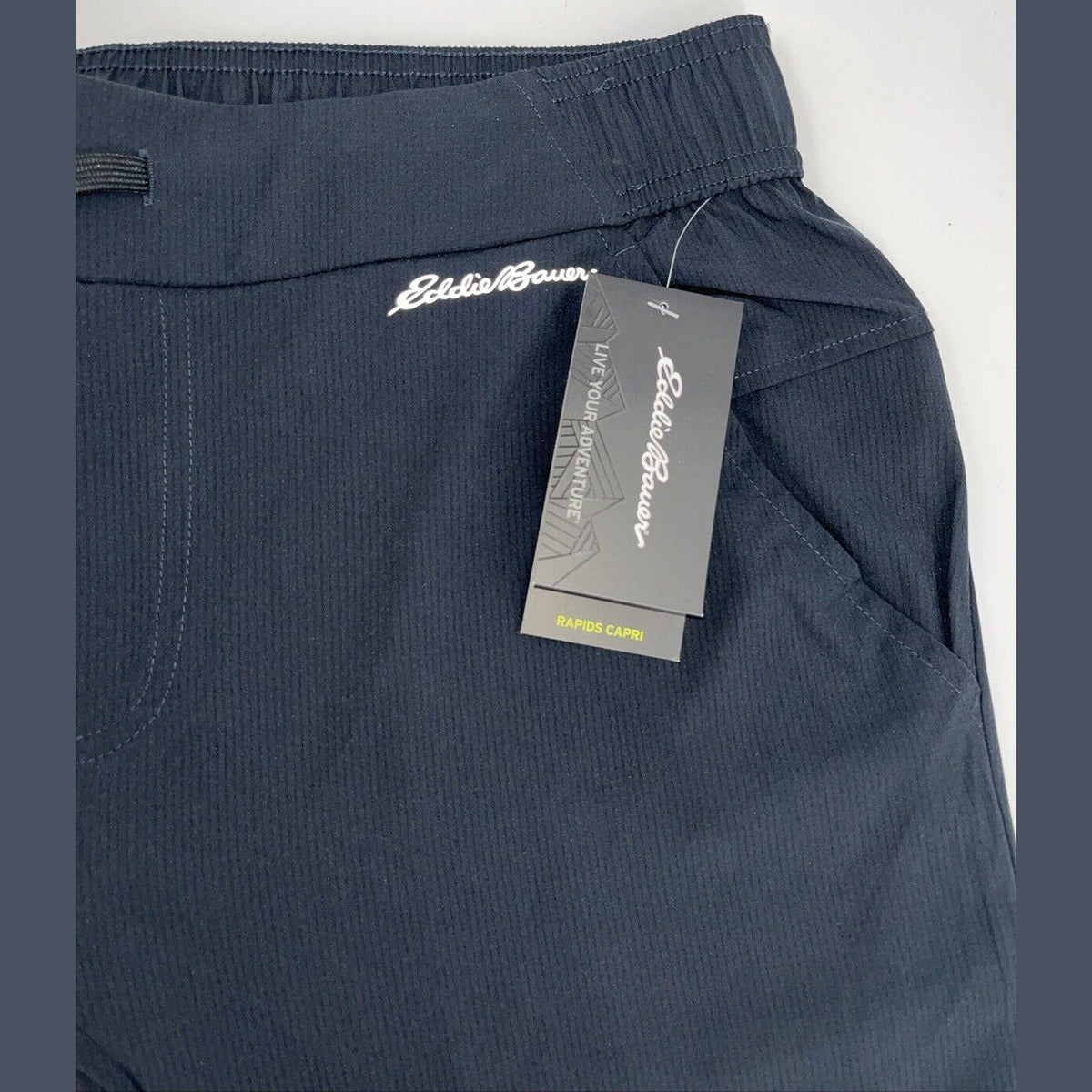 $70 Eddie Bauer Women’s Rapids Capri Pants Lightweight-Black- Size: Medium-NWT
