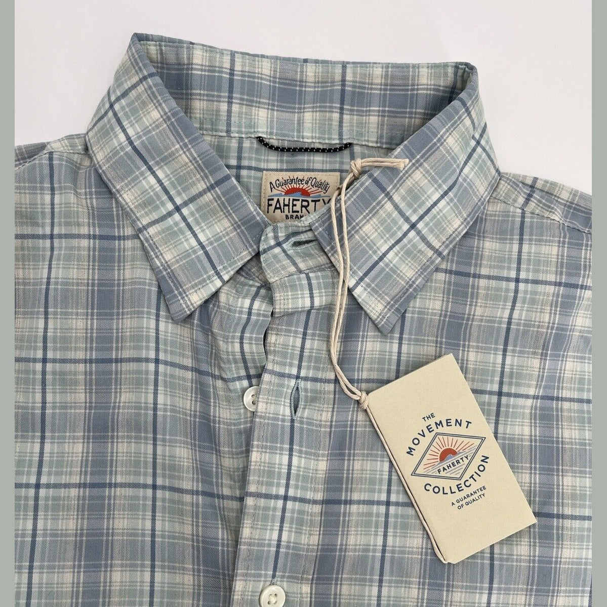 $158 Faherty Men’s the Movement Plaid Shirt - Beach Cove Plaid-Small- New Tags