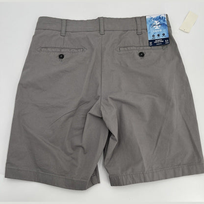 $50 Izod Men’s Classic Chino Saltwater 9.5” Shorts -Cinderblock Taupe-32W-New