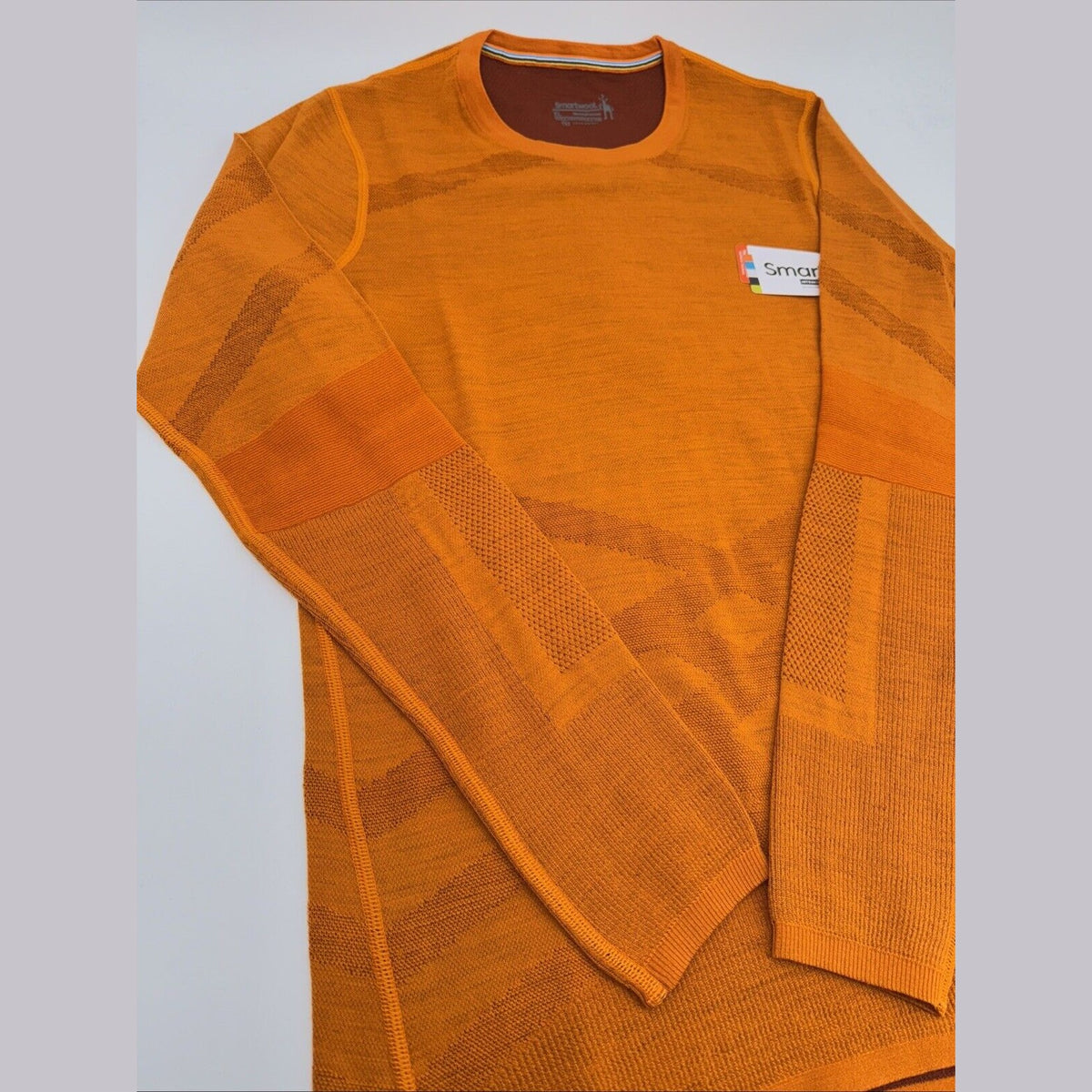 $130 Smartwool Women’s Intraknit Merino Base Layer Crew-Marmalade-Small-New Tag
