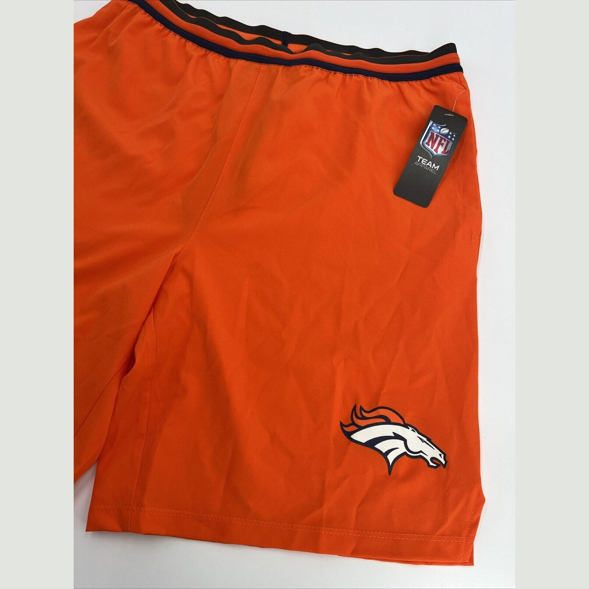$45 NFL Team Apparel Men’s Denver Broncos  Shorts Workout Football-Orange-Medium