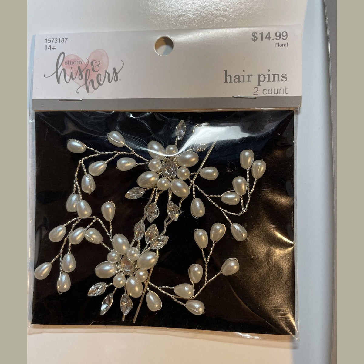 Combo Lot 3 PCs Studio His & Hers WEDDING Set: Hair Pins - Headband - Bracelet