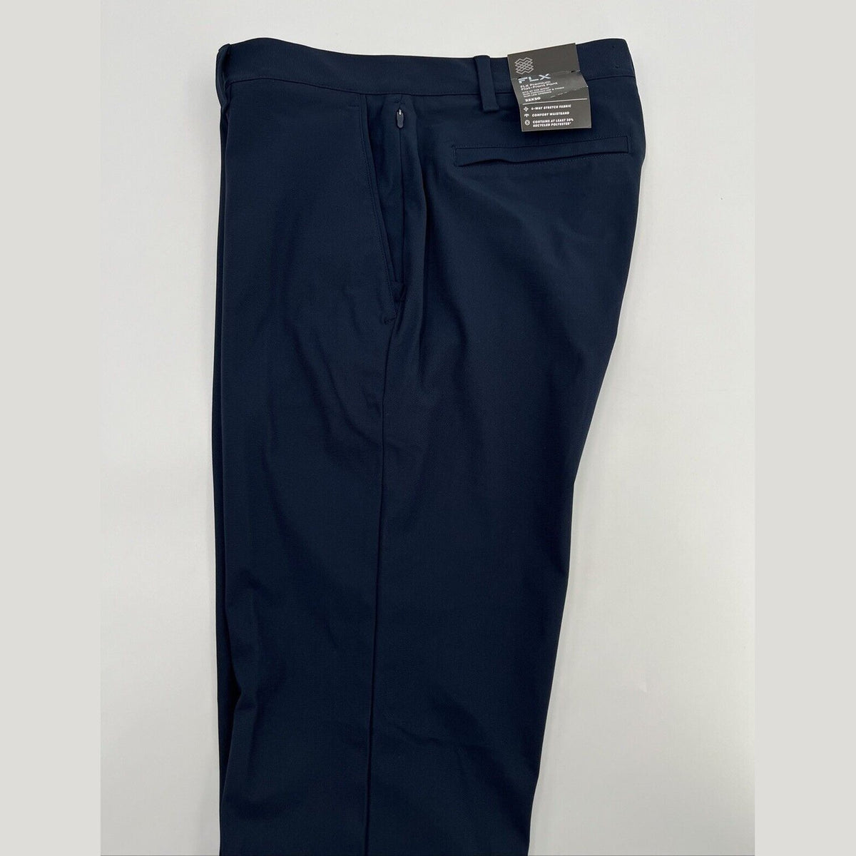 FLX Men’s Premium Slim Flat Front Pants- Navy- 32W 30L - New Tags
