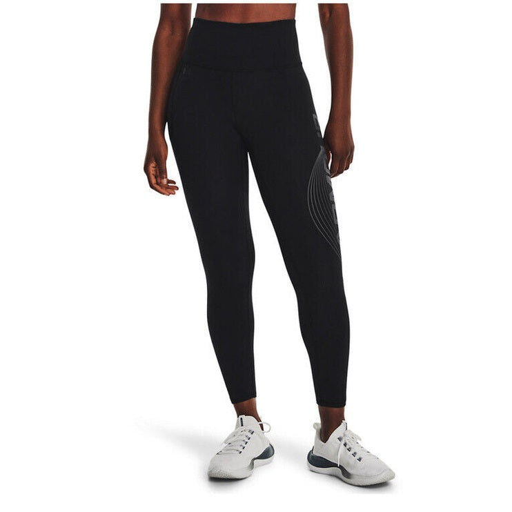 UNDER ARMOUR MOTION ANKLE LEG BRANDED PANTALONI DONNA - Black- XSmall- New Tag