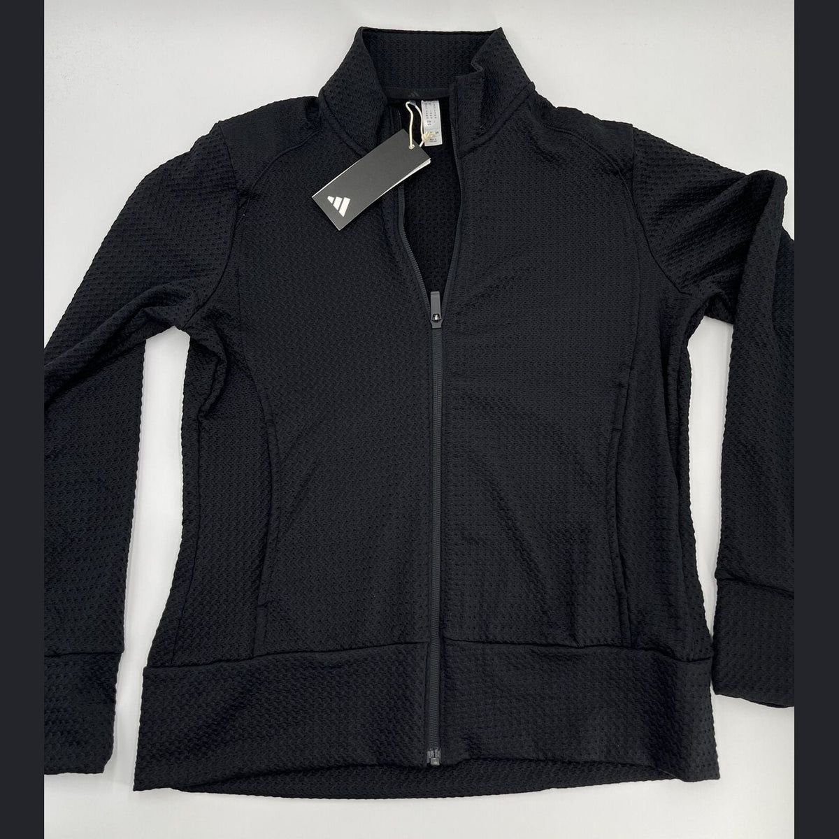 $70 New*2024 Arrival*Adidas Women’s Ultimate365 Textured Zip Jacket-Black-Medium