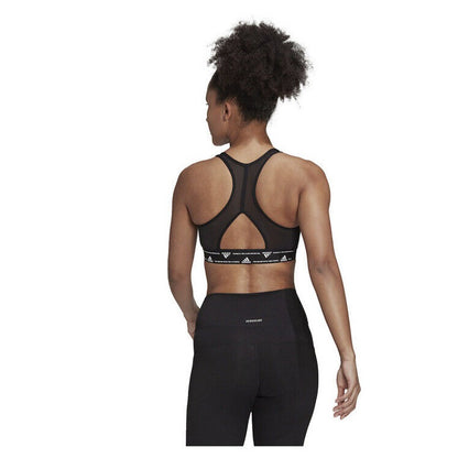 Adidas Powerreact Training Medium-Support Padded Bra- Clear Pink- MAC - New$35