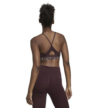 Adidas Aeroreact Training Light-Support Padded Bra- Clear Pink- MDD - New$35