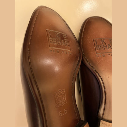 Ike Behar Trey Leather Loafers, Men's Size 8.5M- Brown NEW MSRP $450