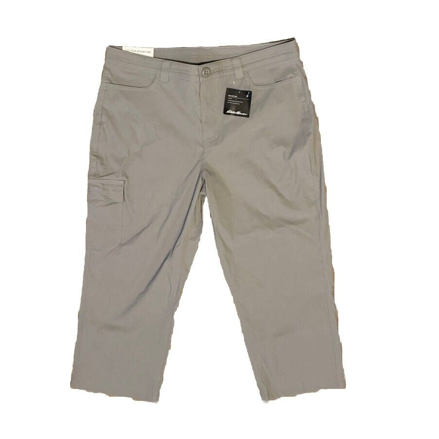 $65 EDDIE BAUER Women’s Tech Capri Pants Stretch- Ash -Size: 10-NEW