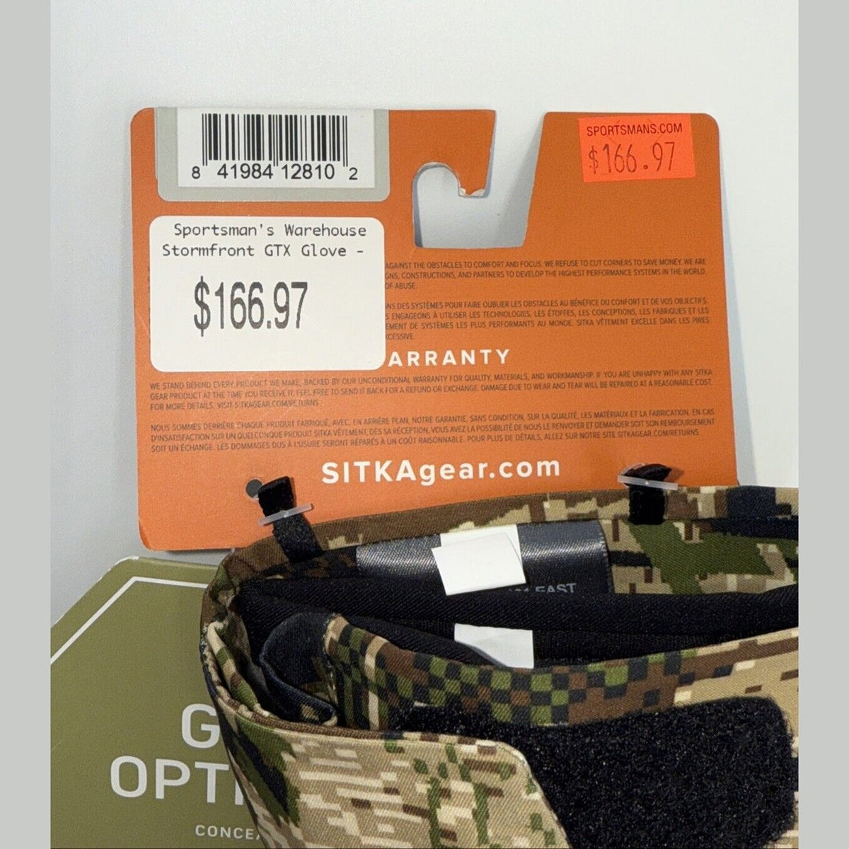 $167 Sitka Stormfront GTX Glove Optifade Subalpine Medium 90288-SA-M- Medium