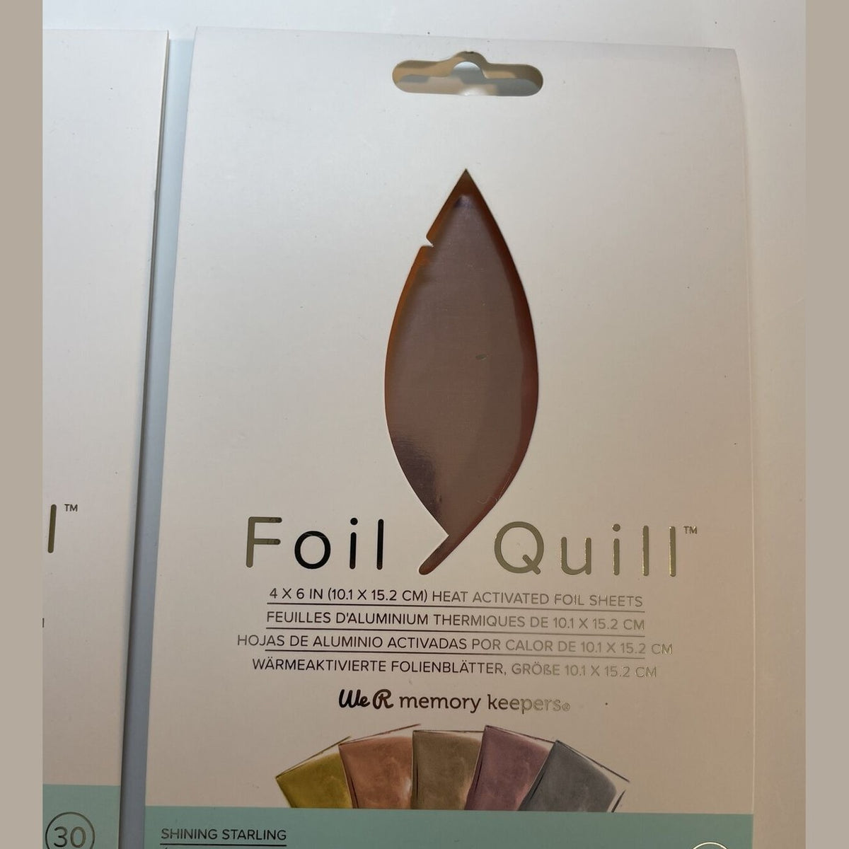 Lot Of 2 We R Memory Keepers Foil Quill Foil Sheets 4"X6" 30/- Gold / Shining