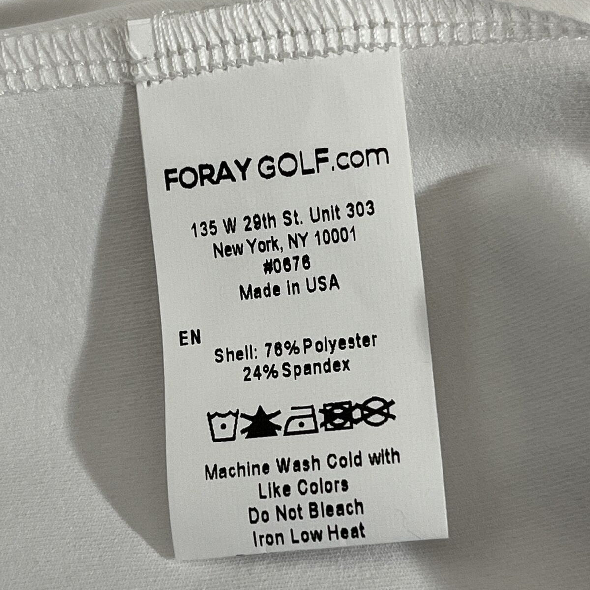 Foray Golf Women’s Zip front sleeveless Polo Shirt-White- Large -NEW Tag $130