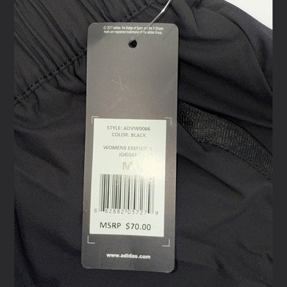 $70 Adidas Women’s Essential Comfy Woven Joggers Pants- Black- Medium- New Tag