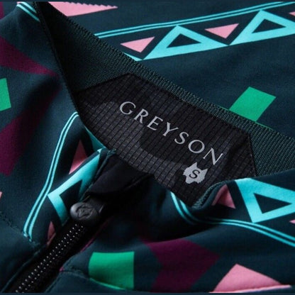 $200 Greyson Golf Pullover Sequoia Ghostwolf Print 1/4 Zip-Multicolor-Medium NWT