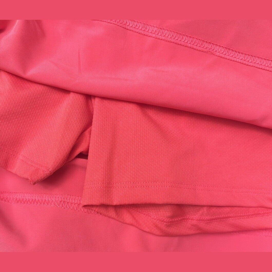 Zeroxposur Women’s Venus Breezy Skort Elastic Waist Pockets -Hibiscus- Large