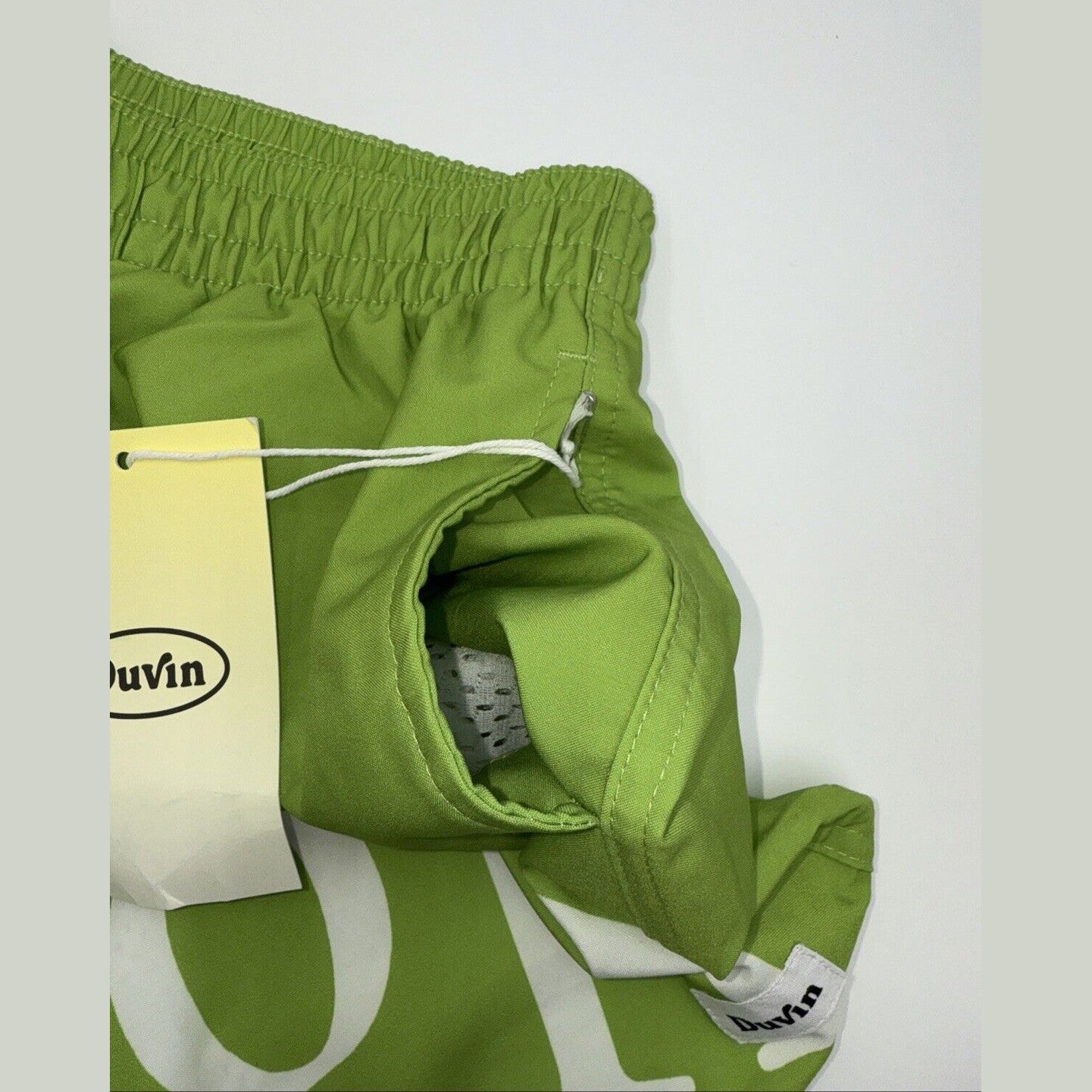$65 Duvin Design Men's Design Swim Trunk Shorts - Lime Green - Size: Small-NEW