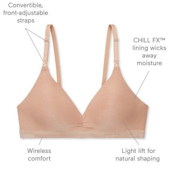 Warners PlayIt Cool Stay CoolDry Wireless Lift Comfort Bra RN3281A-Dark Gray-34C