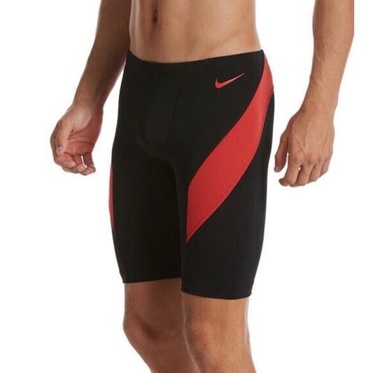 Nike Swim boys Vex Color block Jammer-  University Red - Size : 24- New $52