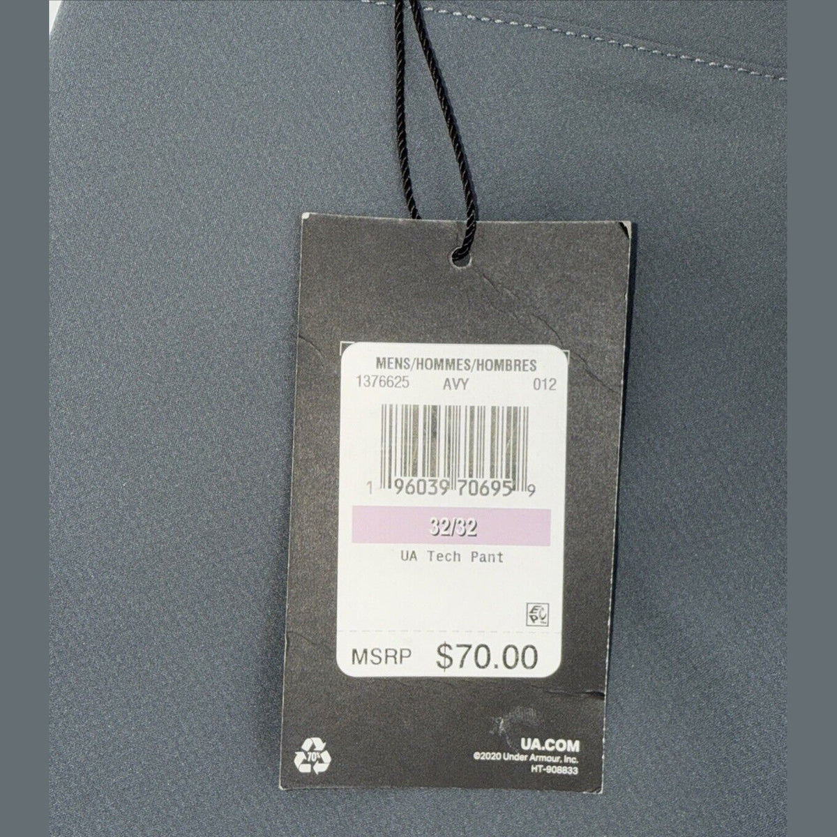 Under Armor Men’s Wicking Golf Flat Front Tech Pants-Pitch Gray-Size 32W 32L-New