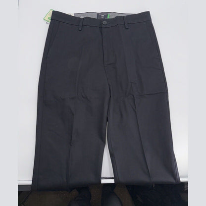 Dockers Men’s Signature Iron Free Khaki Pants, Straight Fit- Black- 32W 30L- NWT