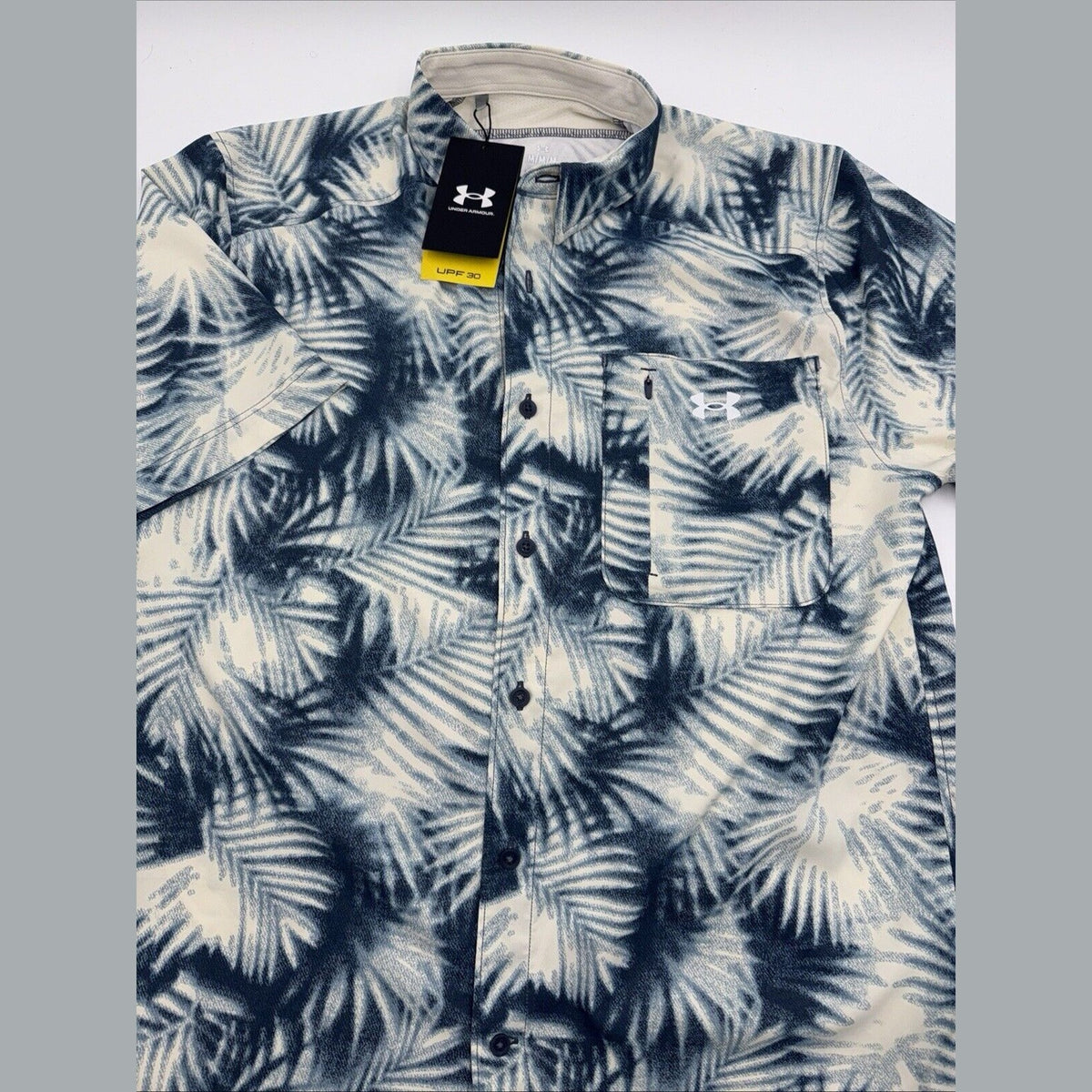 Under Armour Men's Dockside Short Sleeve Novelty Shirt Drift Tide-Blue-Medium