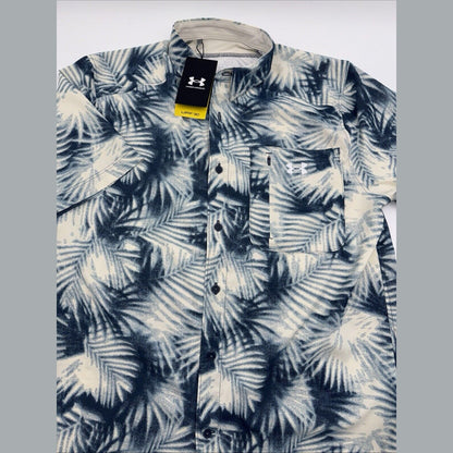 Under Armour Men's Dockside Short Sleeve Novelty Shirt Drift Tide-Blue-Medium