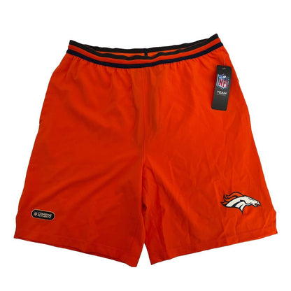 $45 NFL Team Apparel Men’s Denver Broncos  Shorts Workout Football-Orange-Medium