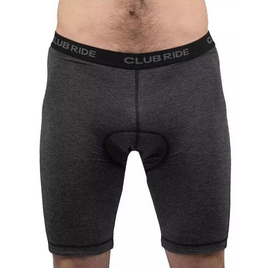 $60 Club Ride Apparel Men’s Woodchuck Bike Shorts - Black/Grey- Medium - New Tag