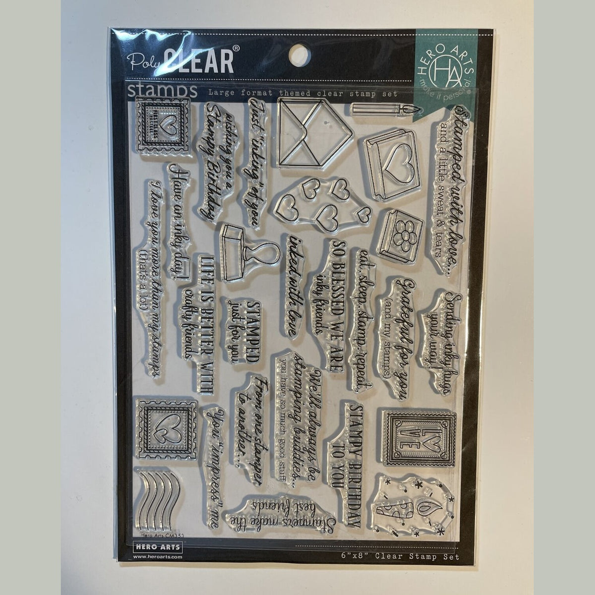 Hero Arts Poly Clear Stamps CM353 - 6" x 8" set - Best Price