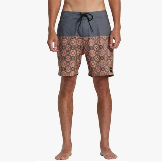 $60 RVCA Men’s County 18" Print Shorts- Khaki Beige- Size: 36”W -New Tags