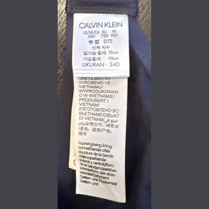 Calvin Klein Women’s Perfectly Fit T-Shirt Bra F3837 - Speakeasy Blue- 34D
