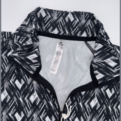 $95 Obermeyer Women’s Geo Discover 1/4 Zip Baselayer Top- White Multi-Large-New