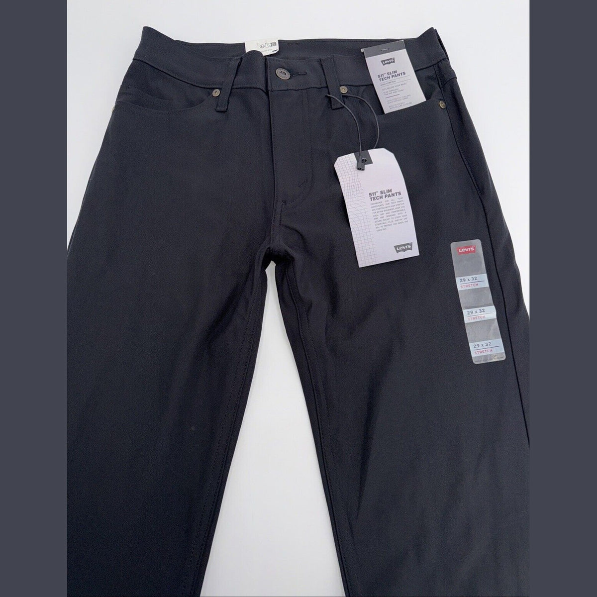 $70 Levi's Men's 511 Slim Tech Pants Stretch A92130010- Black- 30W 30L - New Tag