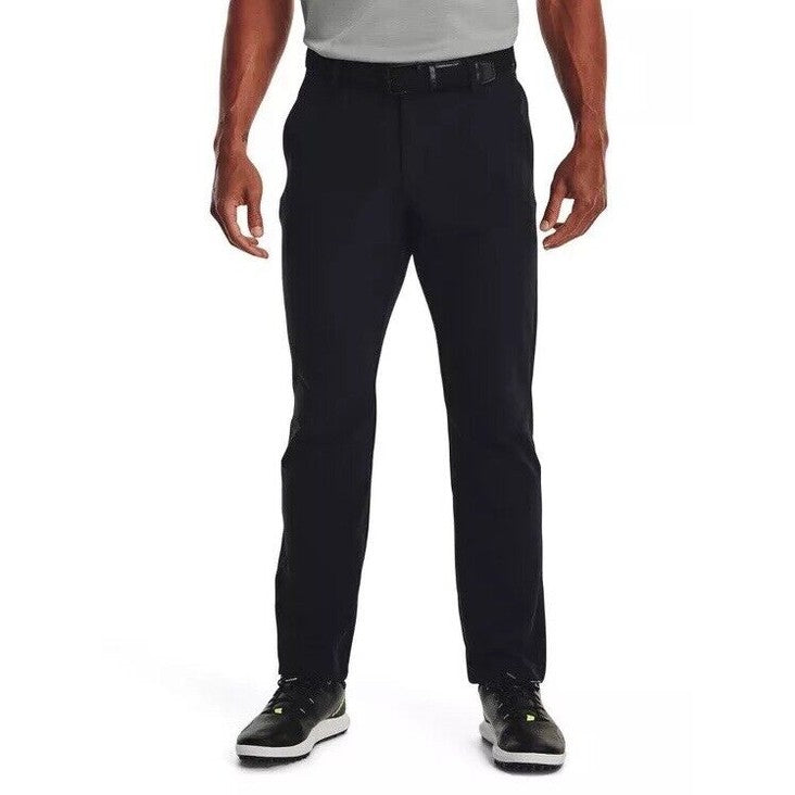 $70 Under Armor Men’s Wicking Golf Flat Front Pants -Black - Size: 34W 30L - New