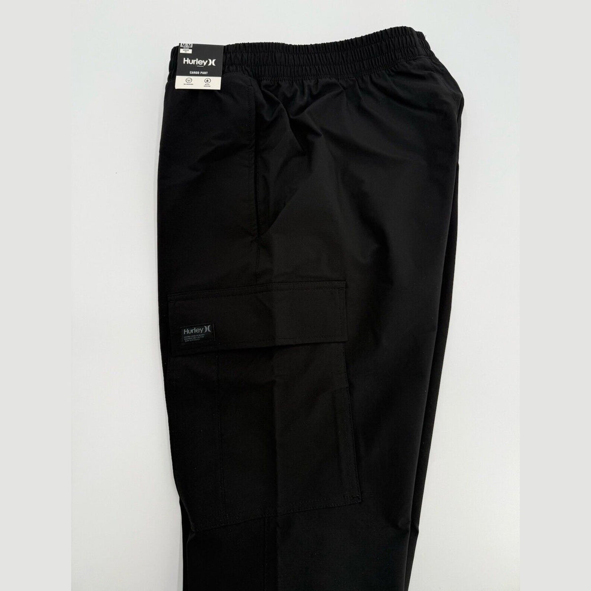 Hurley Men's Tech Cargo Jogger Pants - Black - Medium- New With Tags