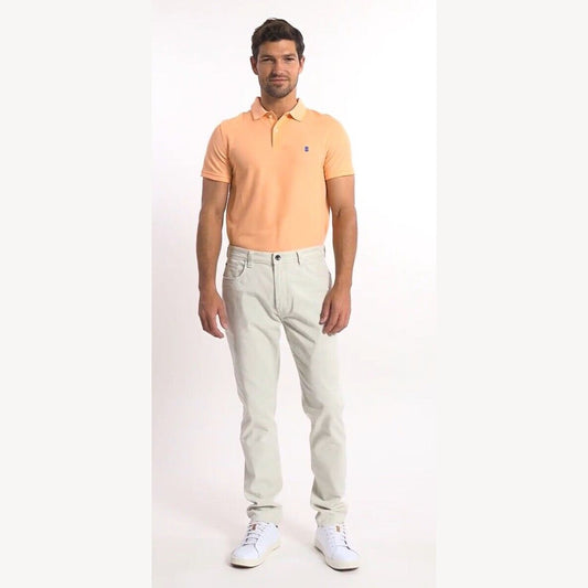 IZOD Men’s Saltwater 5-Pocket Straight Leg Pants - Silver Birch - 34W 32L