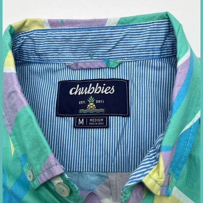 Chubbies Men’s Shirt The Surfside Friday Shirt-Multi -Medium- New Tag $65