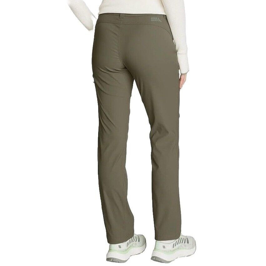 $70 Eddie Bauer Women's Rainier Stretch Hiking Curvy Pants - Sprig -Size: 4- New