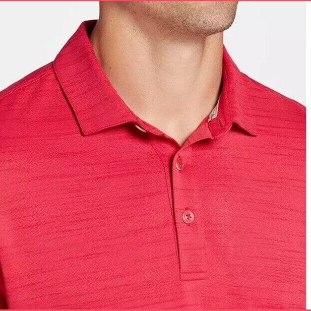 Walter Hagen Men's Performance 11 Conversational Golf Polo -Raspberry- Small-New